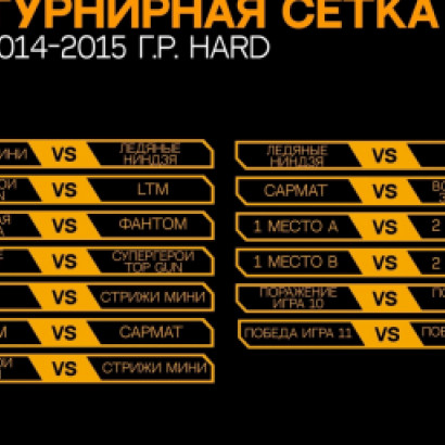ТУРНИРНАЯ СЕТКА GOLDEN CUP 5.0: 2014-2015 HARD