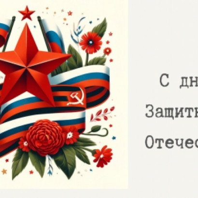 Дорогие мужчины, поздравляем вас с Днём Защитника Отечества!
