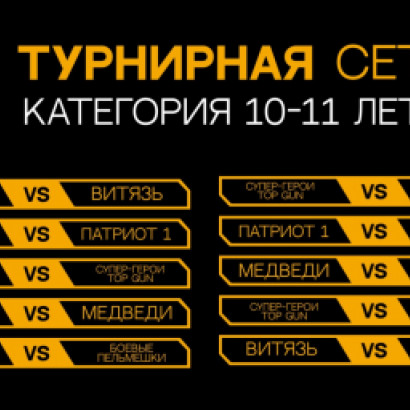 ТУРНИРНАЯ СЕТКА: 10-11 ЛЕТ (2013-2014) ПРО